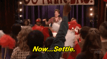 now settle GIF by Grease Live